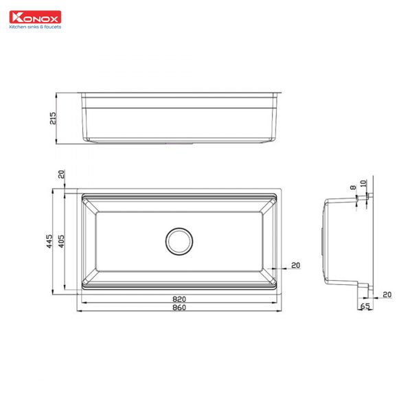 Undermount Sink KN8644SU Dekor - Ảnh 2