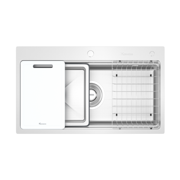 Chậu rửa bát 1 hố chống xước Workstation Sink