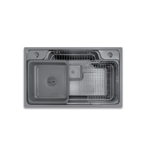 Chậu đơn VP 780 B (Inox 304 sần chống xước, Nano đen)